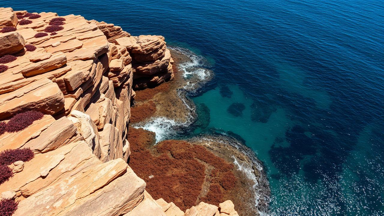 Australian coastal headland looking out over open ocean